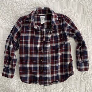 Carter’s Toddler Boy Plaid Cotton Button Up Long Sleeve Shirt Size 4